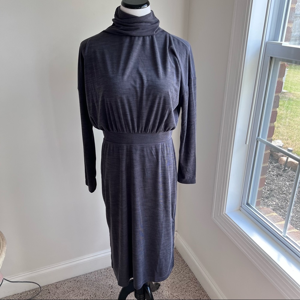 New Rachel Zoe Mock Neck Midi Length Dress Medium